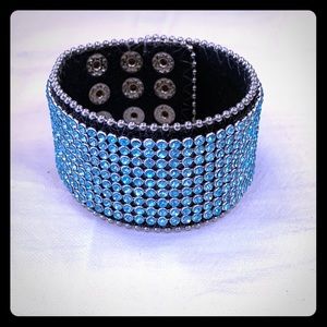 Turquoise studded cuff bracelet